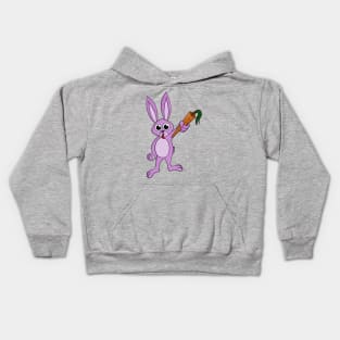 Rabbit's mighty carrot Kids Hoodie